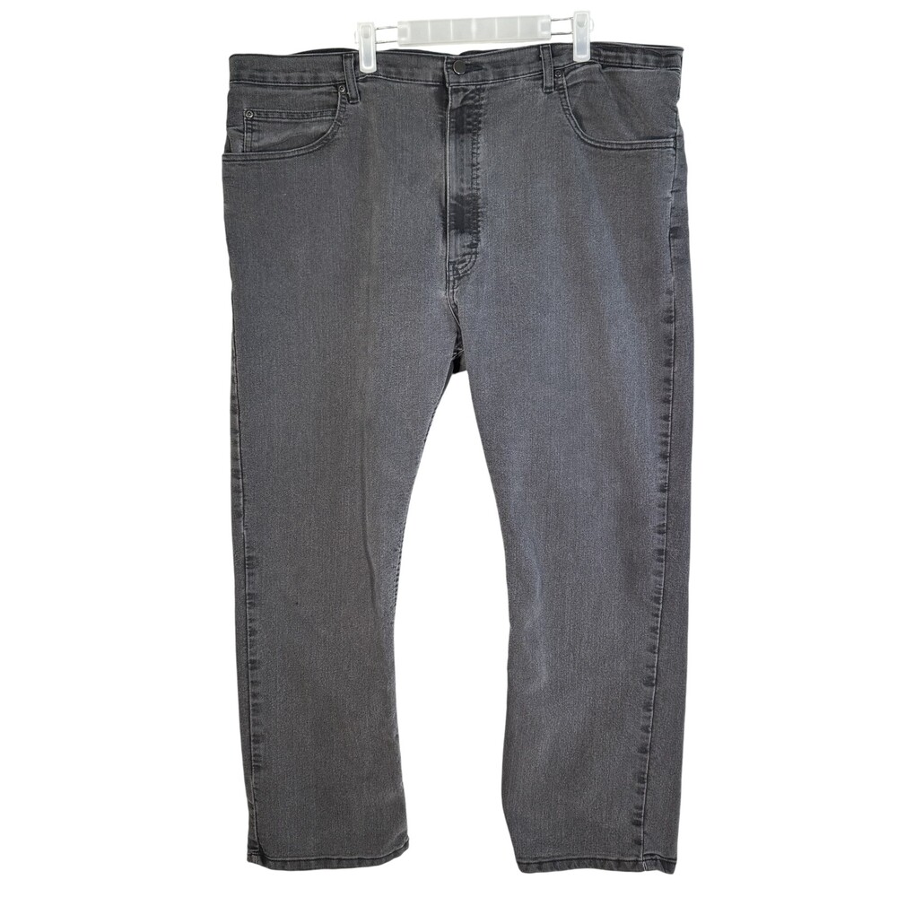 Dickies Jeans Mens 44x30 Gray Straight Leg Stretch Denim Pants Classic Fit Zip